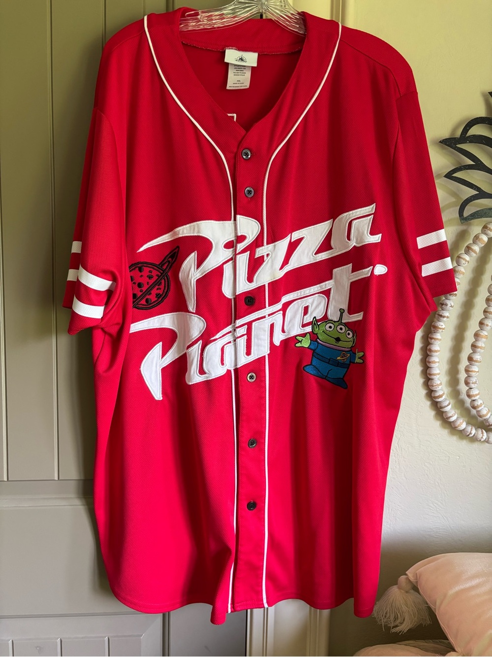 Pizza Planet toy story, baseball jersey, clothes